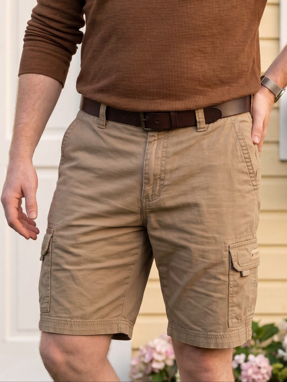 Tan Cargo Shorts 34